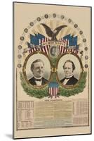 National Democratic Chart 1876: Samuel J. Tilden, President, Thomas A. Hendricks, Vice President-H. H. Lloyd-Mounted Art Print