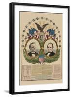 National Democratic Chart 1876: Samuel J. Tilden, President, Thomas A. Hendricks, Vice President-H. H. Lloyd-Framed Art Print