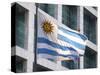 National Flag and Plaza Independencia, Montevideo, Uruguay-Per Karlsson-Stretched Canvas