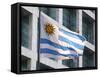 National Flag and Plaza Independencia, Montevideo, Uruguay-Per Karlsson-Framed Stretched Canvas