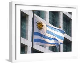 National Flag and Plaza Independencia, Montevideo, Uruguay-Per Karlsson-Framed Photographic Print