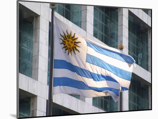 National Flag and Plaza Independencia, Montevideo, Uruguay-Per Karlsson-Mounted Photographic Print