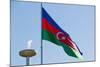 National Flag Blowing in Wind, Baku, Azerbaijan-Michael Runkel-Mounted Photographic Print