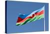 National Flag Blowing in Wind, Baku, Azerbaijan-Michael Runkel-Stretched Canvas