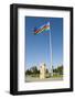 National Flag Blowing in Wind, Baku, Azerbaijan-Michael Runkel-Framed Photographic Print