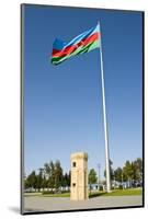 National Flag Blowing in Wind, Baku, Azerbaijan-Michael Runkel-Mounted Photographic Print