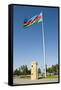 National Flag Blowing in Wind, Baku, Azerbaijan-Michael Runkel-Framed Stretched Canvas