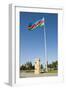 National Flag Blowing in Wind, Baku, Azerbaijan-Michael Runkel-Framed Photographic Print