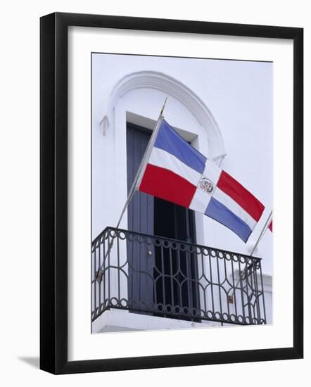 National Flag, Dominican Republic, Caribbean, West Indies-Guy Thouvenin-Framed Photographic Print