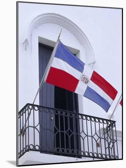 National Flag, Dominican Republic, Caribbean, West Indies-Guy Thouvenin-Mounted Photographic Print