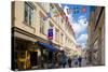 National Flags and Street Scene, Gothenburg, Sweden, Scandinavia, Europe-Frank Fell-Stretched Canvas