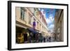 National Flags and Street Scene, Gothenburg, Sweden, Scandinavia, Europe-Frank Fell-Framed Photographic Print