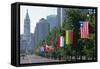 National Flags of Various Countries at Benjamin Franklin Parkway, Philadelphia, Pennsylvania, Usa-null-Framed Stretched Canvas