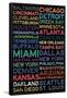 National Football League Cities Colorful-null-Framed Poster