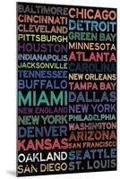 National Football League Cities Colorful-null-Mounted Poster