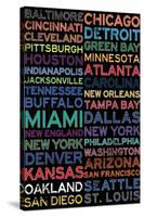 National Football League Cities Colorful-null-Stretched Canvas