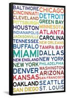 National Football League Cities on White-null-Framed Poster