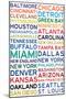 National Football League Cities on White-null-Mounted Art Print