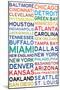 National Football League Cities on White-null-Mounted Poster