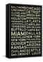 National Football League Cities Vintage Style-null-Framed Stretched Canvas