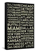 National Football League Cities Vintage Style-null-Framed Stretched Canvas