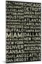 National Football League Cities Vintage Style-null-Mounted Poster