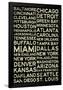 National Football League Cities Vintage Style-null-Framed Poster