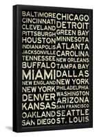 National Football League Cities Vintage Style-null-Framed Poster