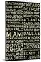 National Football League Cities Vintage Style-null-Mounted Poster