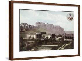 National Gallery and Castle, Edinburgh-null-Framed Photographic Print