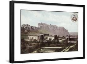 National Gallery and Castle, Edinburgh-null-Framed Photographic Print