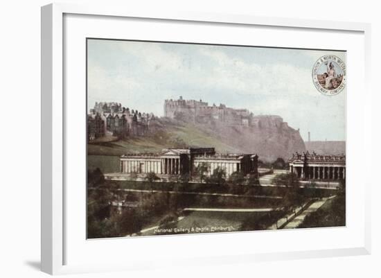 National Gallery and Castle, Edinburgh-null-Framed Photographic Print