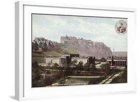 National Gallery and Castle, Edinburgh-null-Framed Photographic Print