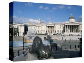 National Gallery and Trafalgar Square, London, England, United Kingdom-G Richardson-Stretched Canvas