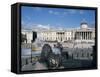 National Gallery and Trafalgar Square, London, England, United Kingdom-G Richardson-Framed Stretched Canvas