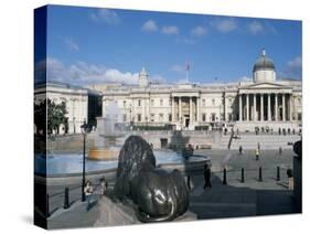 National Gallery and Trafalgar Square, London, England, United Kingdom-G Richardson-Stretched Canvas