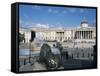 National Gallery and Trafalgar Square, London, England, United Kingdom-G Richardson-Framed Stretched Canvas