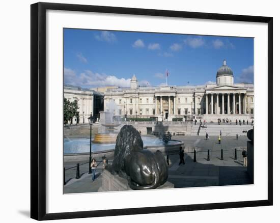 National Gallery and Trafalgar Square, London, England, United Kingdom-G Richardson-Framed Photographic Print