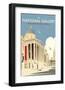 National Gallery - Dave Thompson Contemporary Travel Print-Dave Thompson-Framed Giclee Print