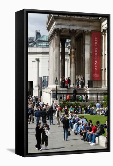 National Gallery on Trafalgar Square, London-Felipe Rodriguez-Framed Stretched Canvas