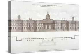 National Gallery, Trafalgar Square, Westminster, London, C1838-null-Stretched Canvas