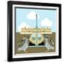 National Gallery, Trafalgar Square-Claire Huntley-Framed Giclee Print