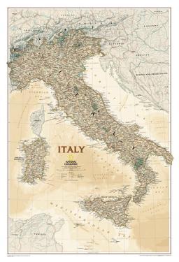national geographic italy map executive style