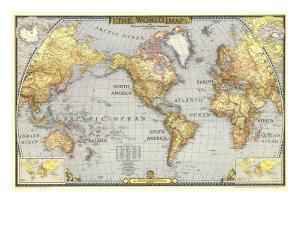 1943 world map by national geographic maps