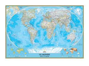 french classic world map by national geographic maps