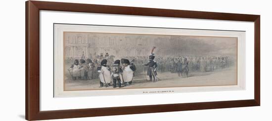 National Guard at the Tuileries, 1846?-John Gilbert-Framed Giclee Print