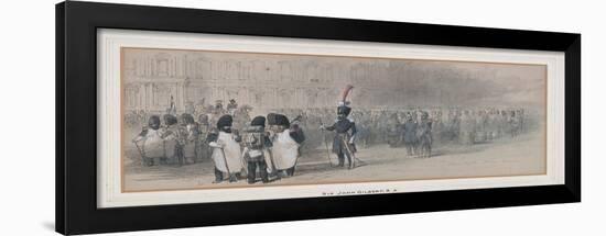 National Guard at the Tuileries, 1846?-John Gilbert-Framed Giclee Print