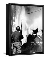 National Guard in Watts During the 1965 Race Riot-null-Framed Stretched Canvas