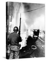 National Guard in Watts During the 1965 Race Riot-null-Stretched Canvas