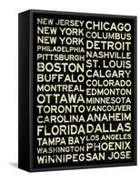 National Hockey League Cities Vintage Style-null-Framed Stretched Canvas